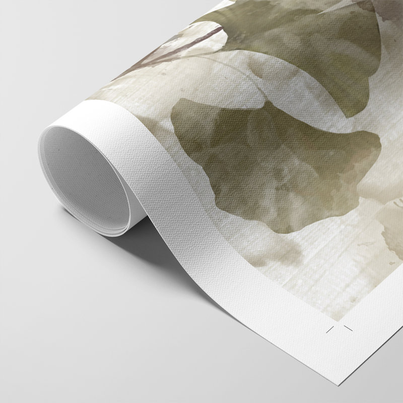 Ginkgo Accent I - Impression sur toile seulement - NON-CADRE, H 18 po x l 12 po