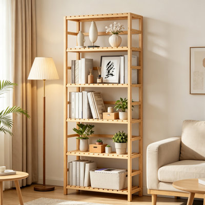 Pravya 161cm H x 26cm W Bamboo / Rattan Bookcase
