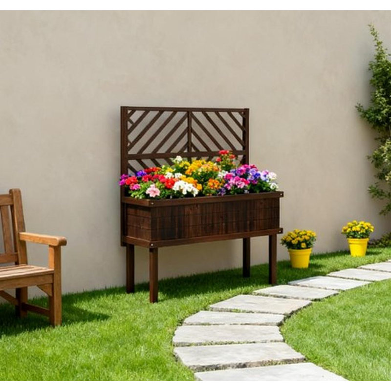 Raised Garden Bed (Brown+Black), Brown/Black