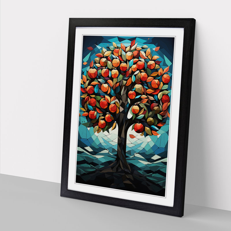Single Picture Frame Print on Wood, 34cm H x 25cm W, Black Framed