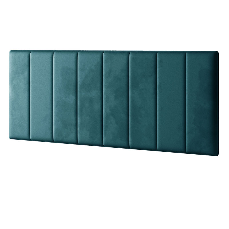 Hedley Upholstered Velvet Headboard, Small Double (4'), Mallard