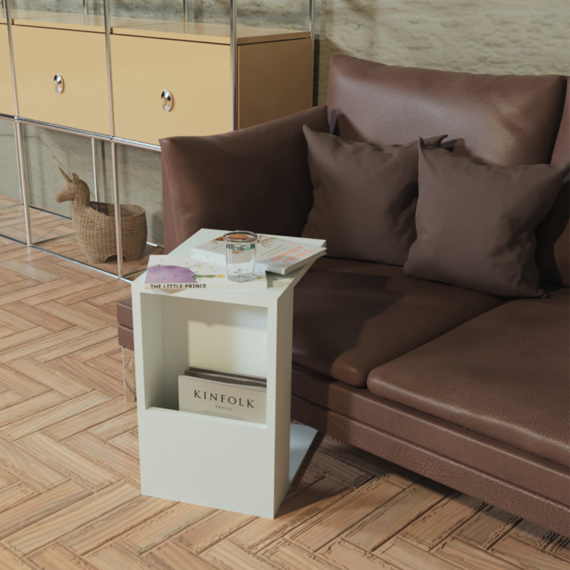 Deaijah C Table End Table, White