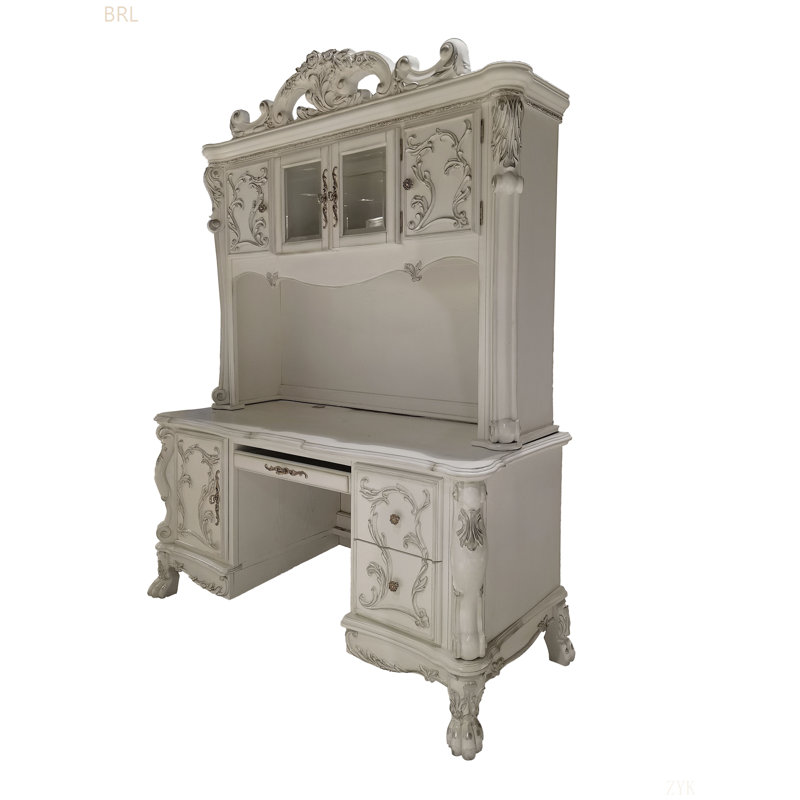 Bureau d'ordinateur et huche Bone