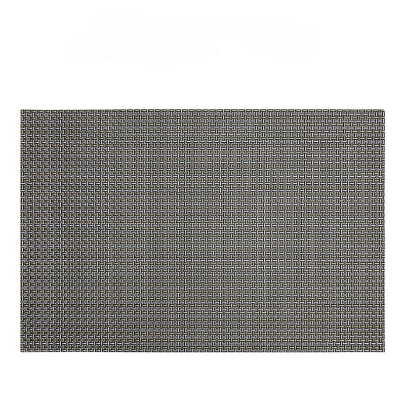 Ensemble de napperons de table de salle à manger 4 pièces imperméables et isolants, Doré / blanc / noir