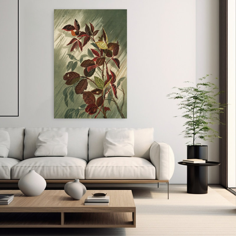 Autumn Leaves In the Rain Abstract Contemporary Wall Art Print, 152.4cm H x 101.6cm W
