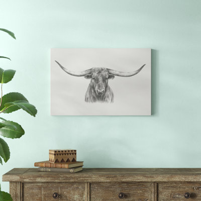 «Longhorn Bull» par Ethan Harper, reproduction d'art sur toile