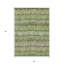 Tapis extérieur lavable rayé vert olive et gris 3 pi x 5 pi