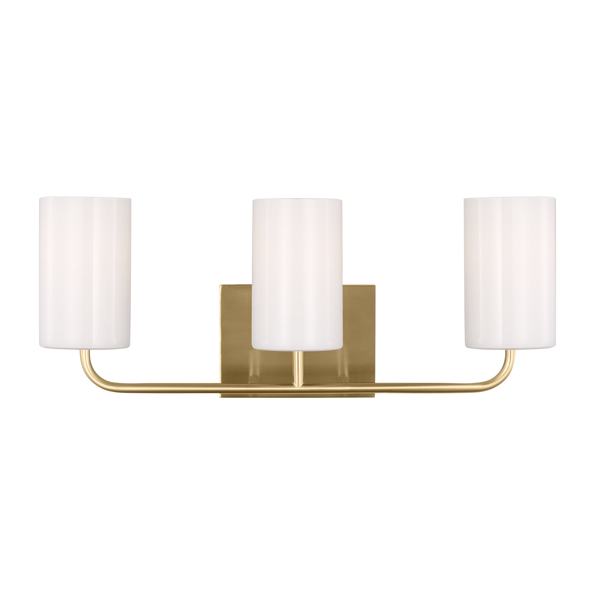 3 Light Transparent Dimmable Vanity Light, Satin Bronze, No