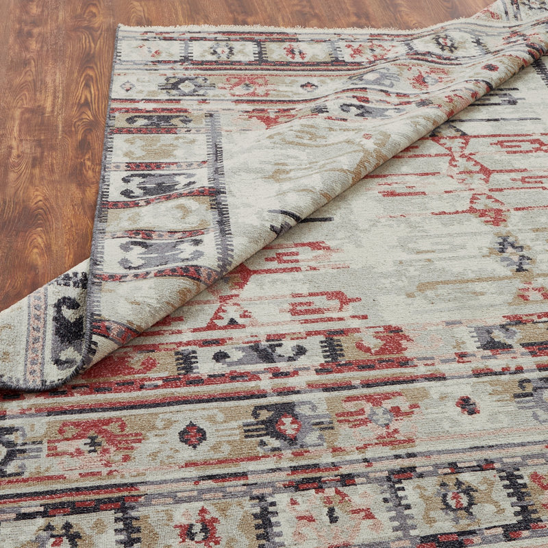Zahara Hand Knotted Wool Area Rug, Rectangle 10' x 14'