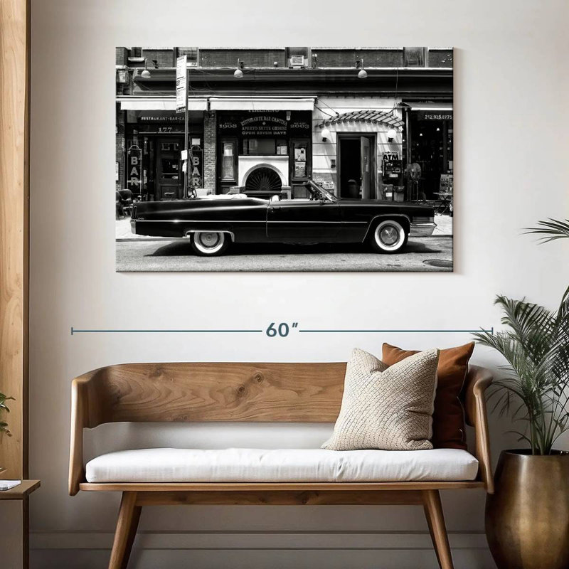 Mehar Black Cadillac, 32'' H X 48'' W