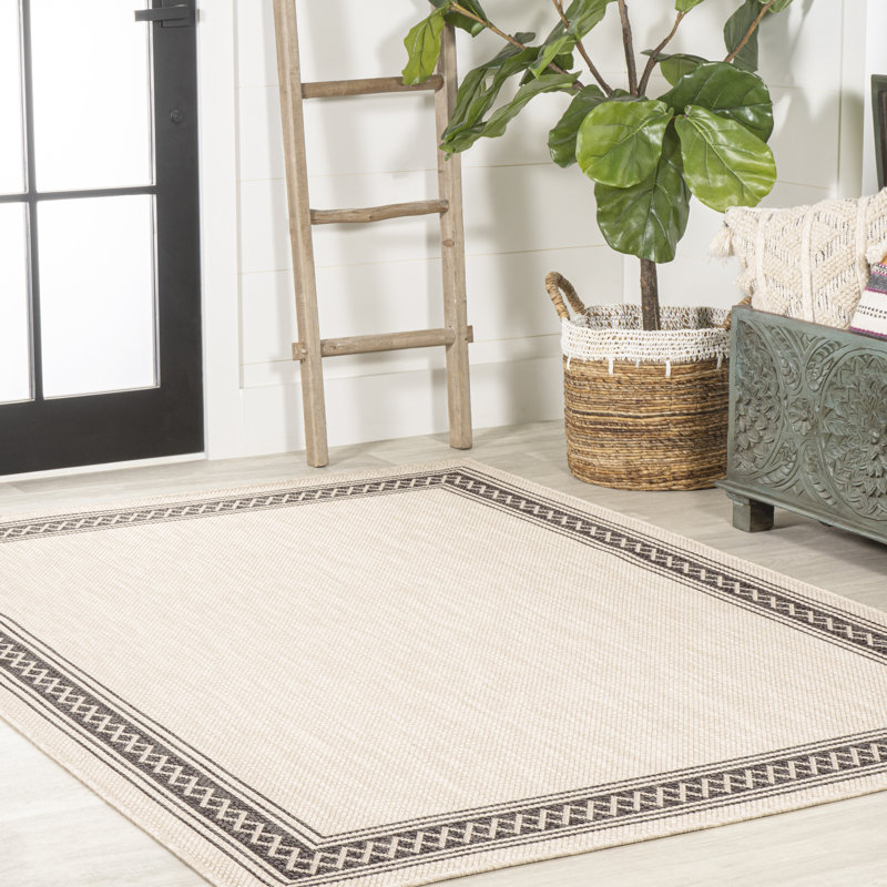 Tapis crème / noir Clap Back Classic, Rectangle 2 pi 11 po x 5 pi