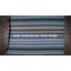 Tapis bleu sarcelle / bleu rayé fabriqué à la main Sergio (5 pi x 8 pi)-88037094