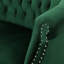 Causeuse Chesterfield en velours à accoudoirs roulés 51,5 po Charlotte-24075262