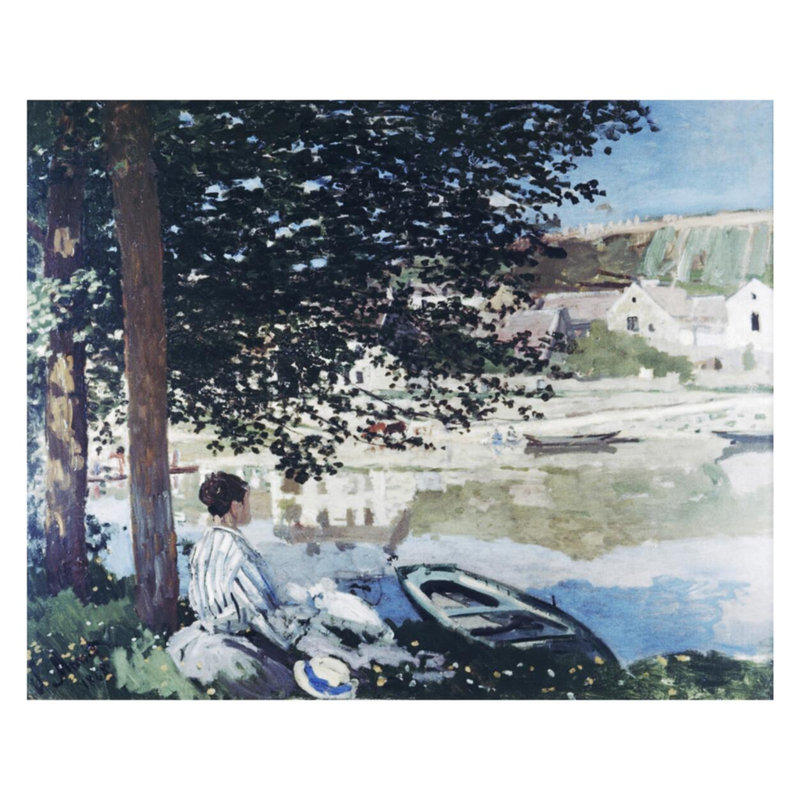 «On the seine at Bennecourt» par Claude Monet - Estampe numérique, H 32 po x l 40 po