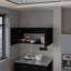 Armoire murale noire avec 2 portes-1873597658