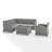 5 - Person Modular Patio Conversation Set with Cushions-537656018-537621986