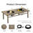 47-Inch Beige Aluminum 31 Fire Pit Table With 50,000 And Ice Bucket, Featuring Adjustable Flame Control Outdoor Propane In 4.5 Creating A Warm Cozy Space-868007489-868007488