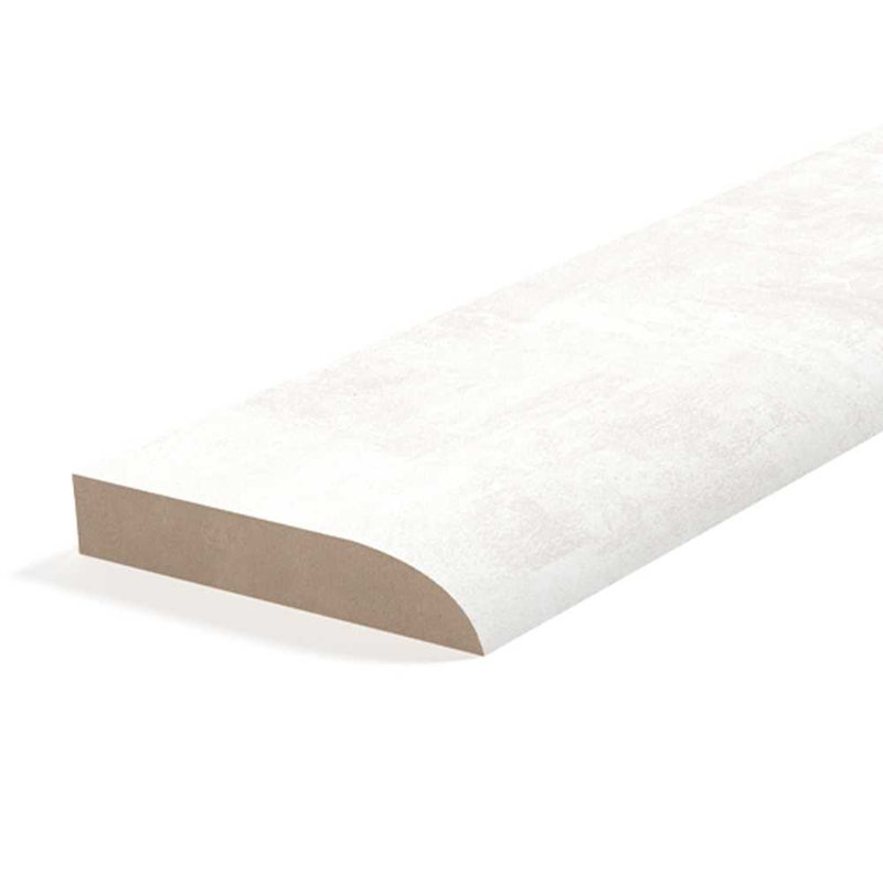 Carreau de faïence en porcelaine mate 2 po x 10 po Quell, Blanc