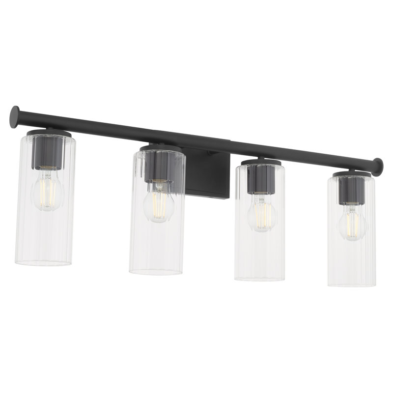 Ensemble de meuble-lavabo 4 lumières Mercier, Matte Black