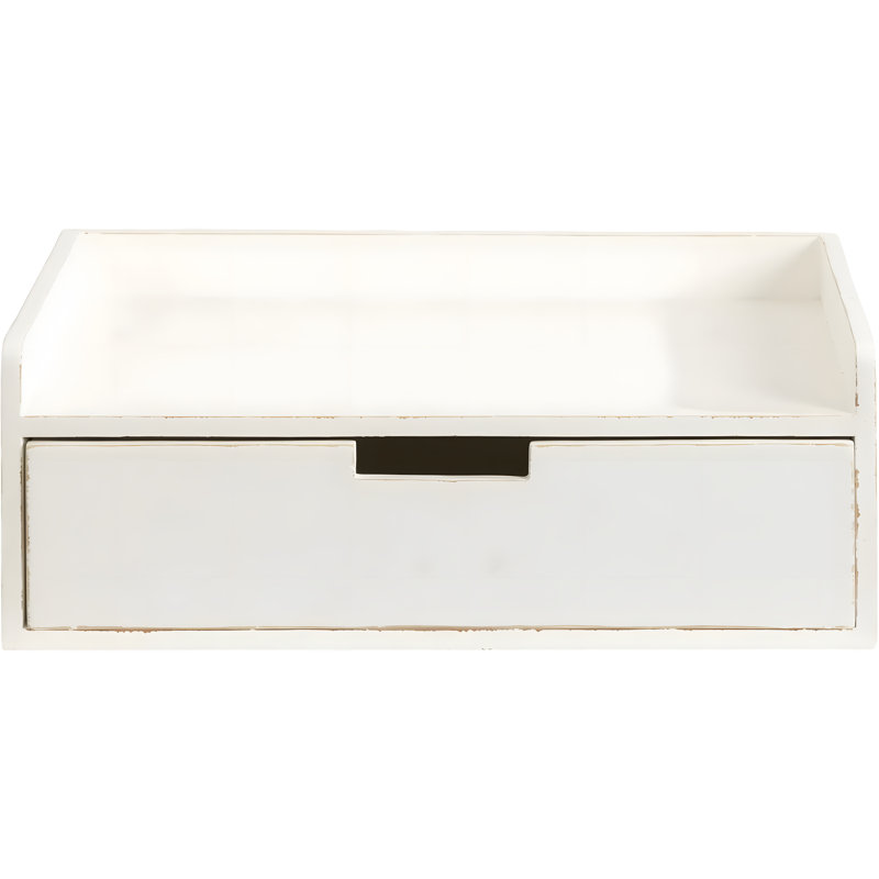 Kitt Modern Floating Shelf With Drawer: Solid Wood, Space-Saving, Wall-Mounted Nightstand