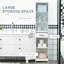 Armoire de rangement pour salle de bain, grande armoire de salle de bain, tour à linge avec 3 tablettes ouvertes, tiroir, porte encastrée et tablette réglable