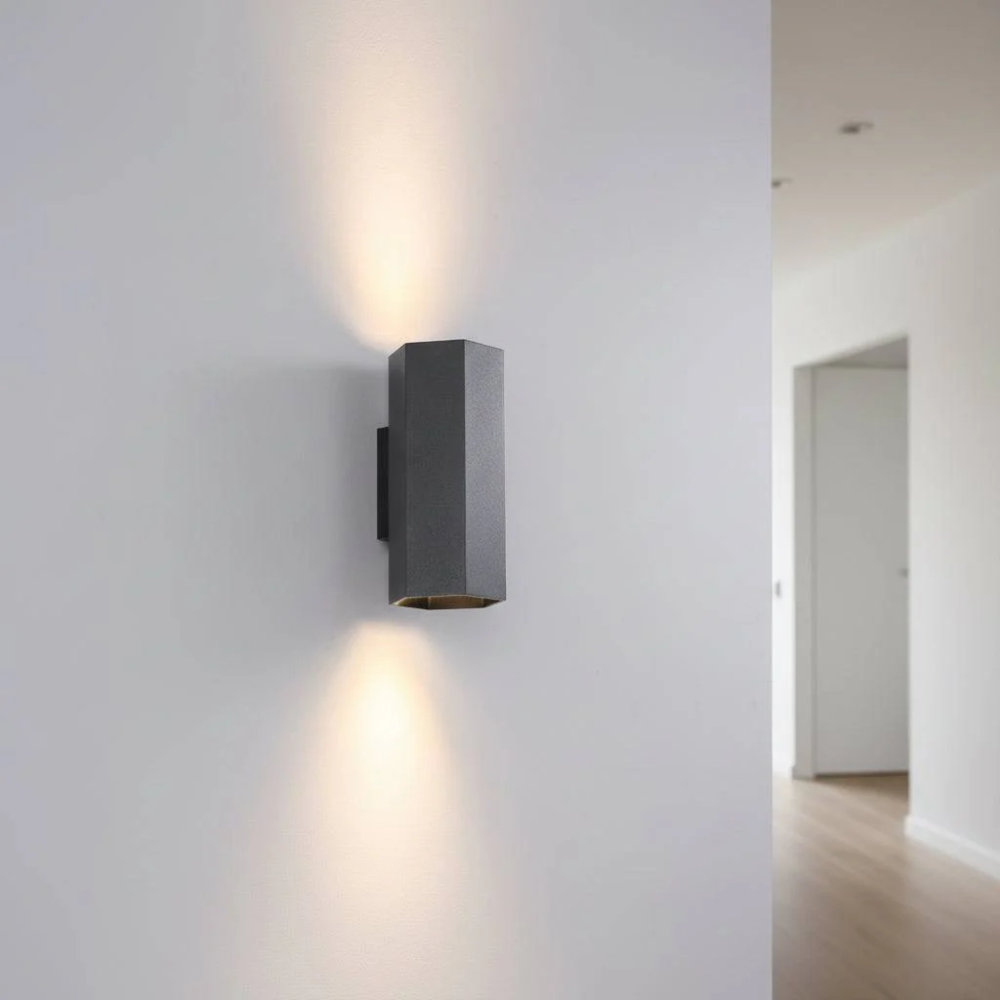 UltraBeam Black Up and Down Dimmable Indoor LED Wall Light 10 Watt LED