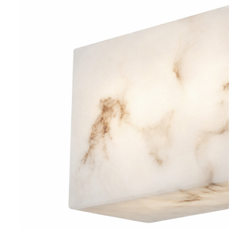 LumenAria - Medley 17" LED ADA Wall Sconce, Faux Alabaster, 5" H x 10" W x 3" D