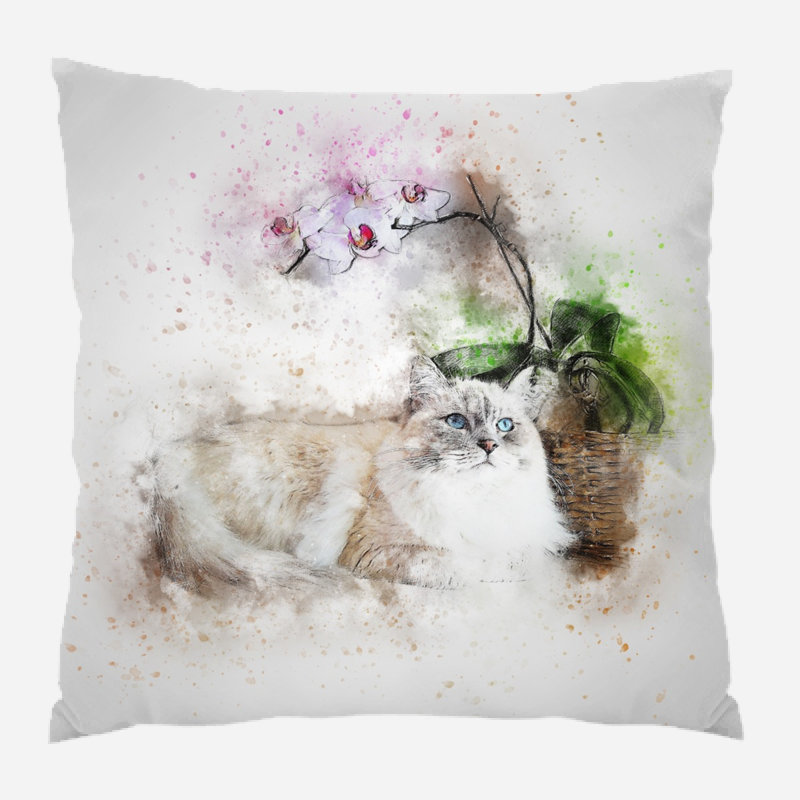  Coussin Cat, Microsuède, Intérieur