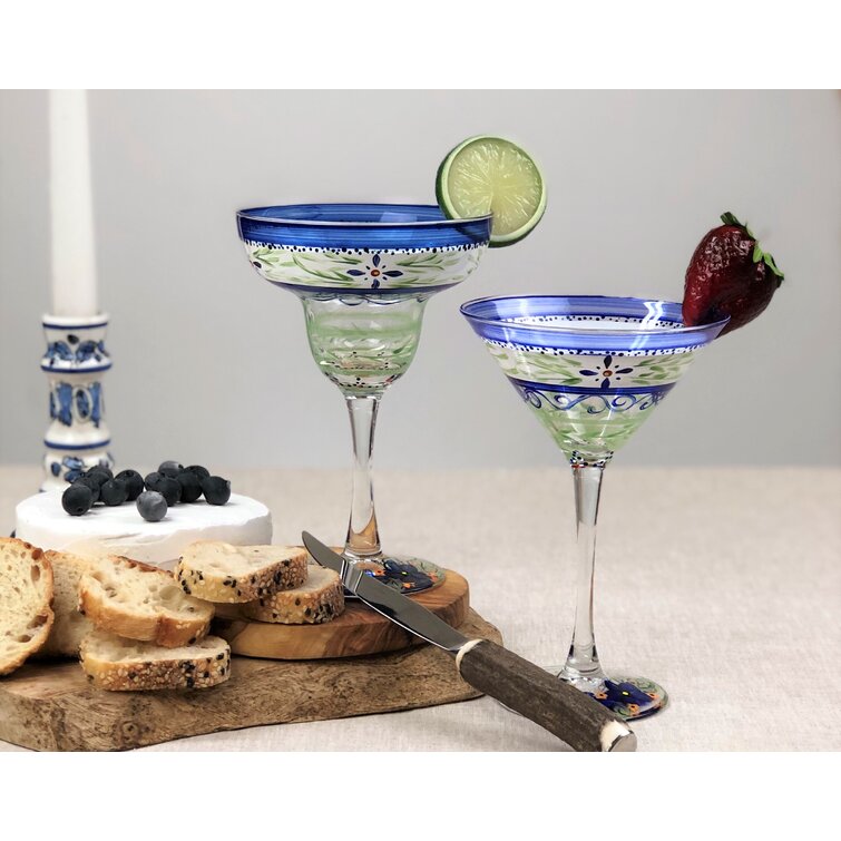 Fun Express Patriotic Red and Blue Margarita Glasses for Fourth of July  (set of 12)