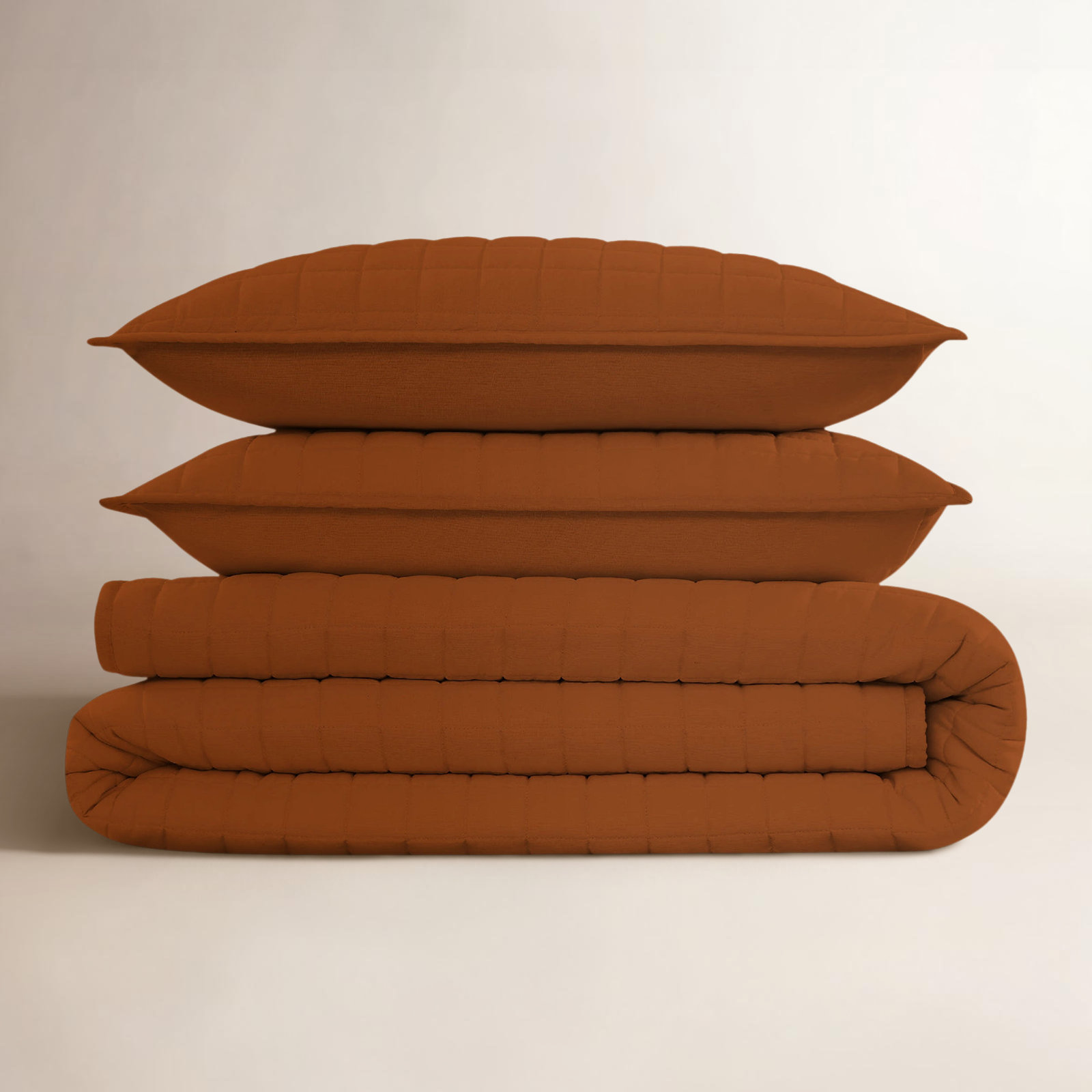 Nena Bedding, Queen + 2 Standard Shams, Rust