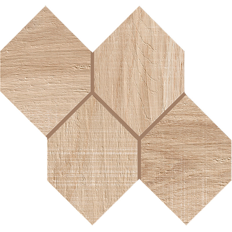 Straight Edge Porcelain Mosaic Sheet, Maple