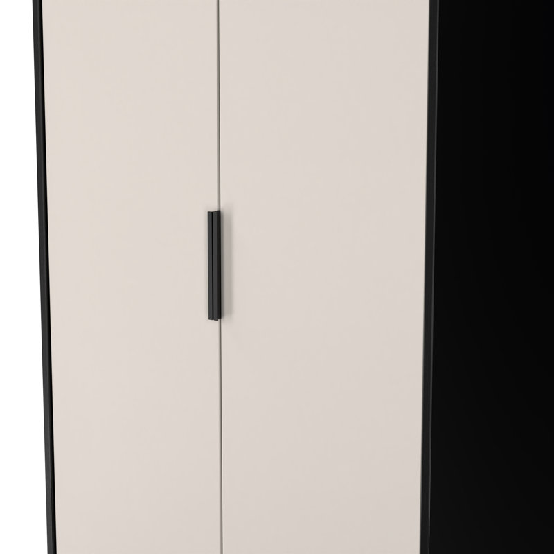 Bibek Manufactured Wood Wardrobe, Kashmir Matt/Black