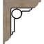 Support pour scie brute brute de couleur acier 4 "x P 16" x H 19 ", sapin Douglas (l 1 1/2" x P 12 "x H 15")-108807466-108808392