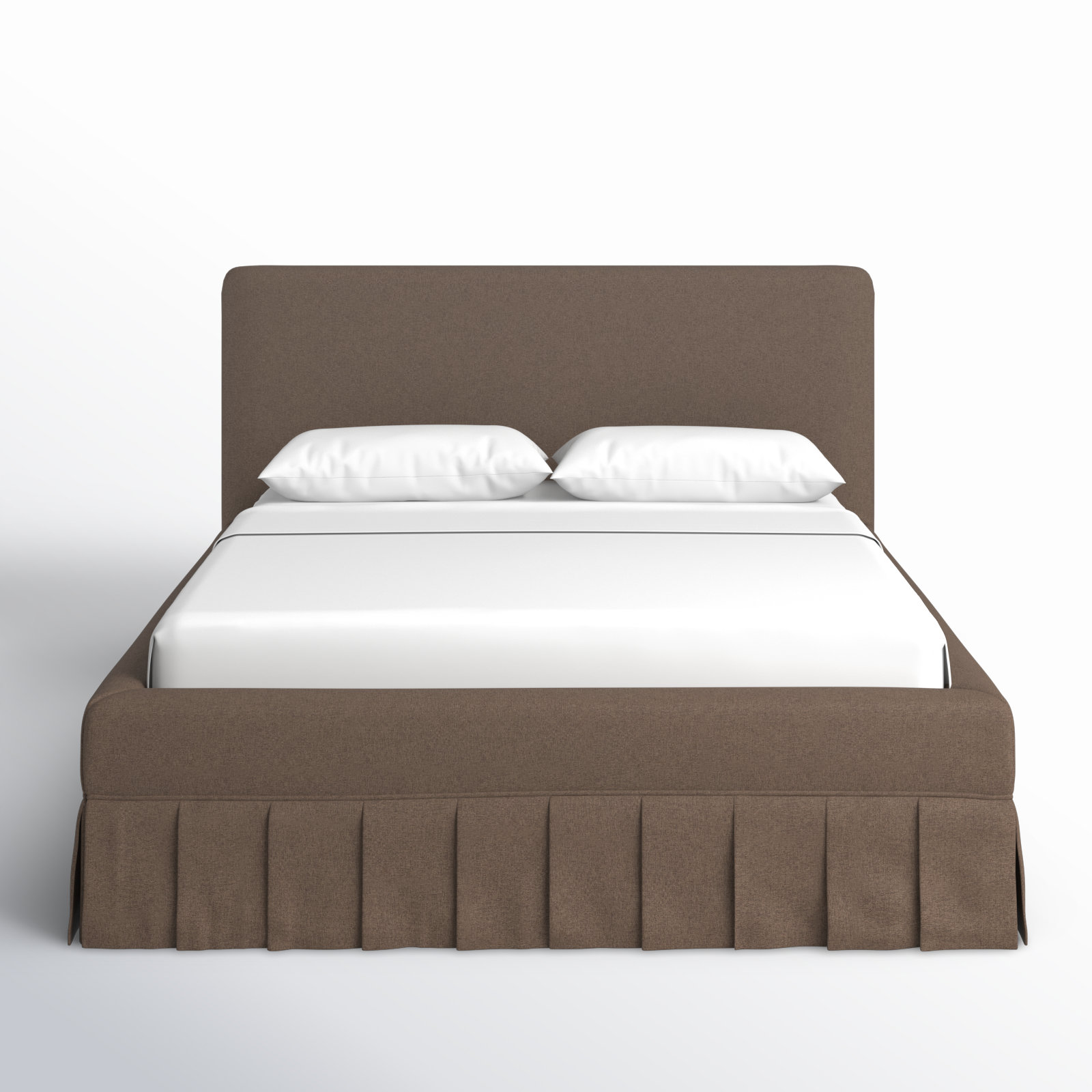Milo Upholstered Bed, Queen, Brown