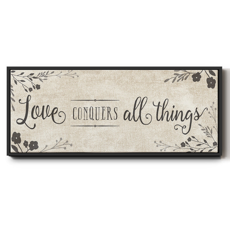 Love Conquers- Framed Canvas