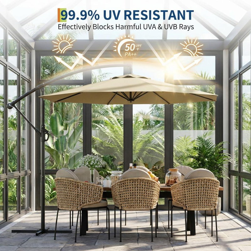 304.8cm Beach Parasol, Beige