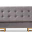 Velvet Tufted Rectangle Solid Colour Ottoman with Storage-914552340