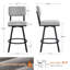 Tabouret de comptoir pivotant de 26,6 po Bronson avec dossier rectangulaire et structure en métal-531486206