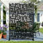 Freestanding Steel Privacy Screen Fence Panels Metal Trellis Outdoor Divider for Patio, Balcony, Backyard, Pool, Indoor Room-829903777