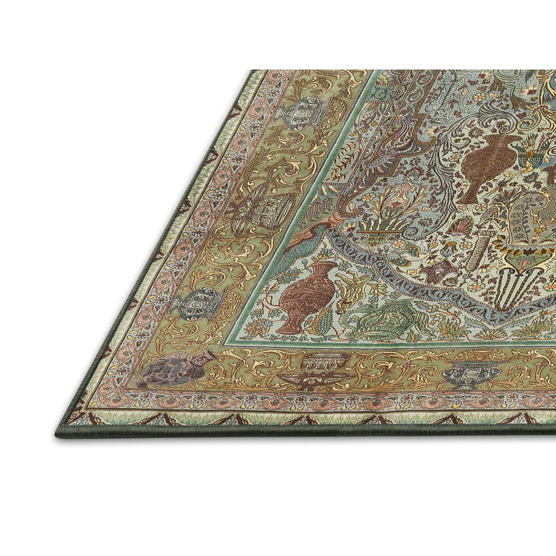 Tapis traditionnel brun / beige, Rectangle 8 pi x 12 pi