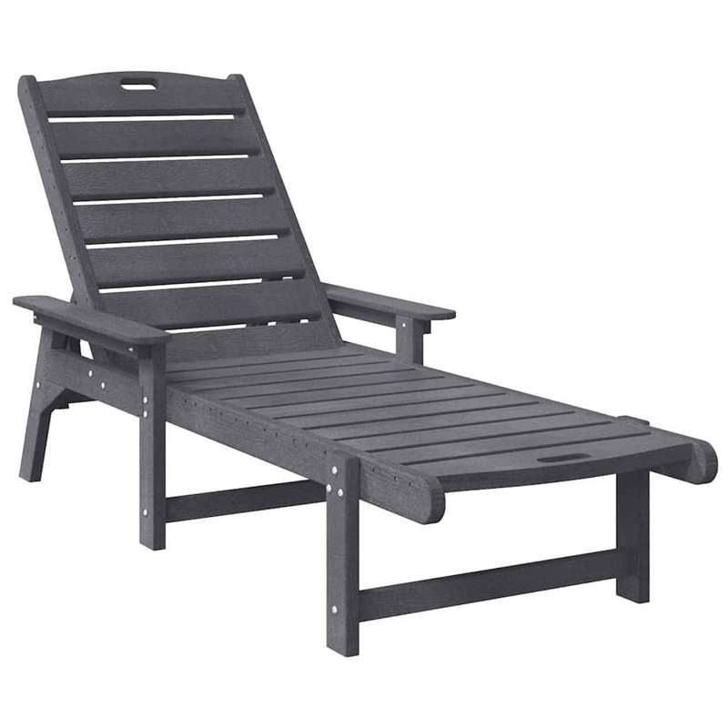Sun Lounger HDPE, Light Grey