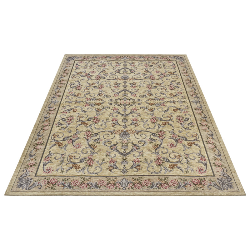 Gobelin Cream Rug, Rectangle 60 x 90cm