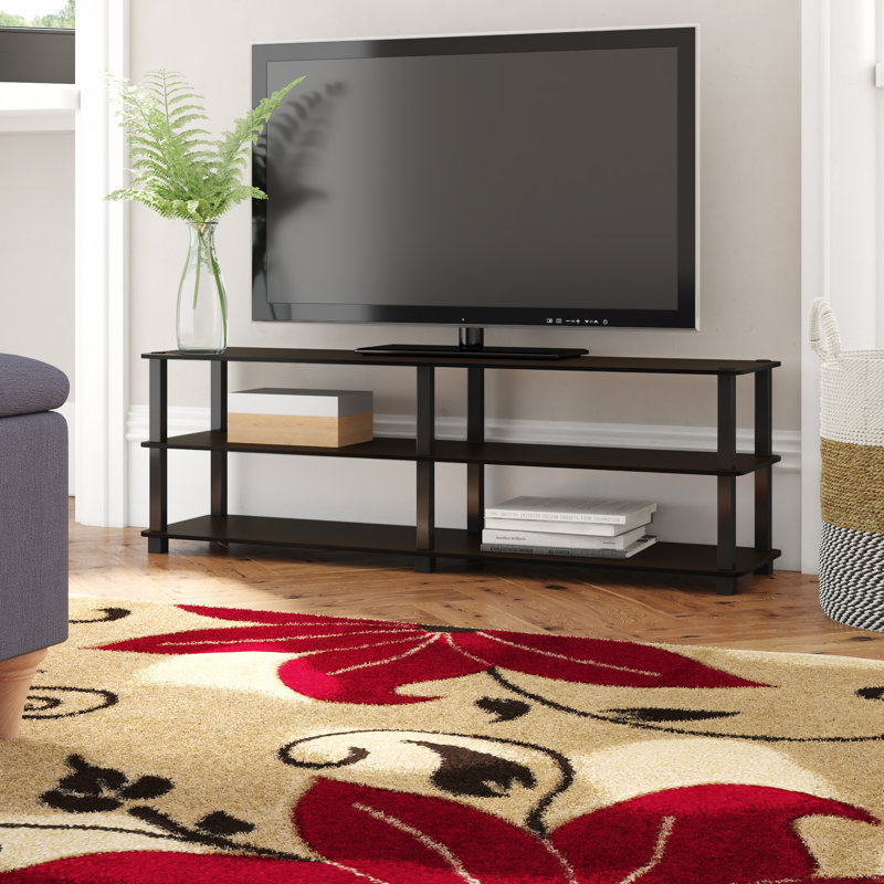 Woolf TV Stand for TVs up to 50", Dark Brown/Black