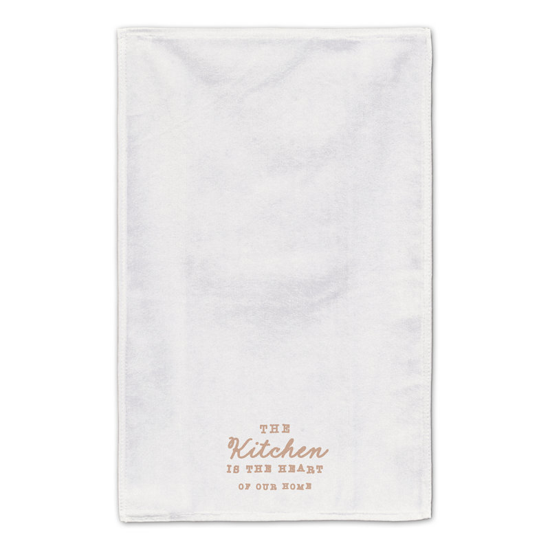 Cotton Floral Tea Towel Kitchen Towel, Cream