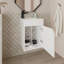 Meuble-lavabo flottant blanc avec porte-146961230
