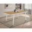 Table de salle à manger Prospect en acacia naturel et blanc cassé avec pieds évasés