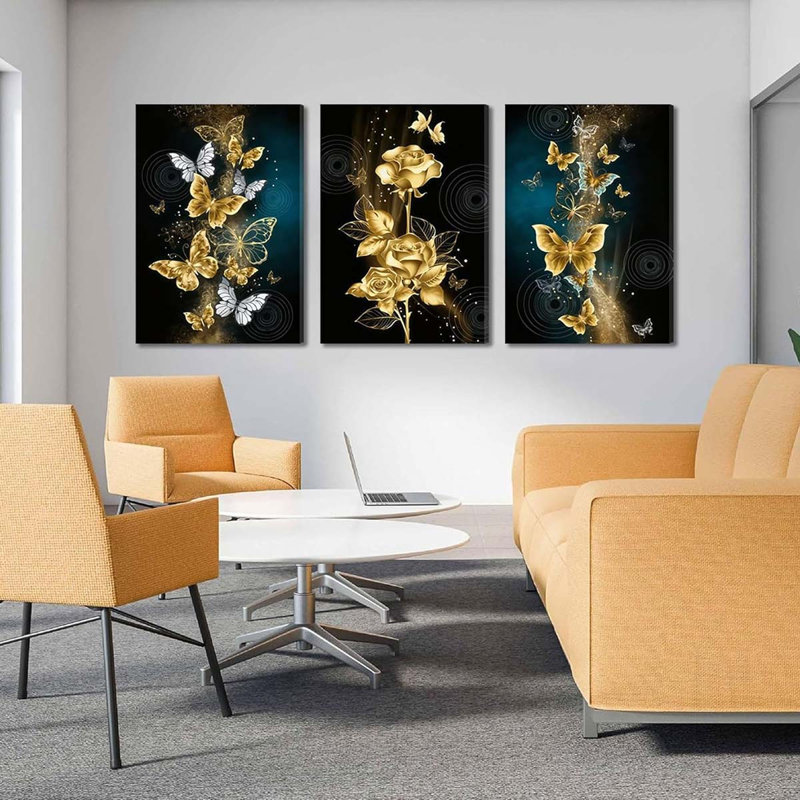3 Piece Wrapped Canvas Print, 60 cm H x 40 cm W