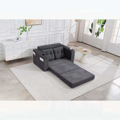 Convertible Sofa Bed with Expandable Design, Comfortable Memory Foam, and Practical Storage for Living Room and Bedroom
