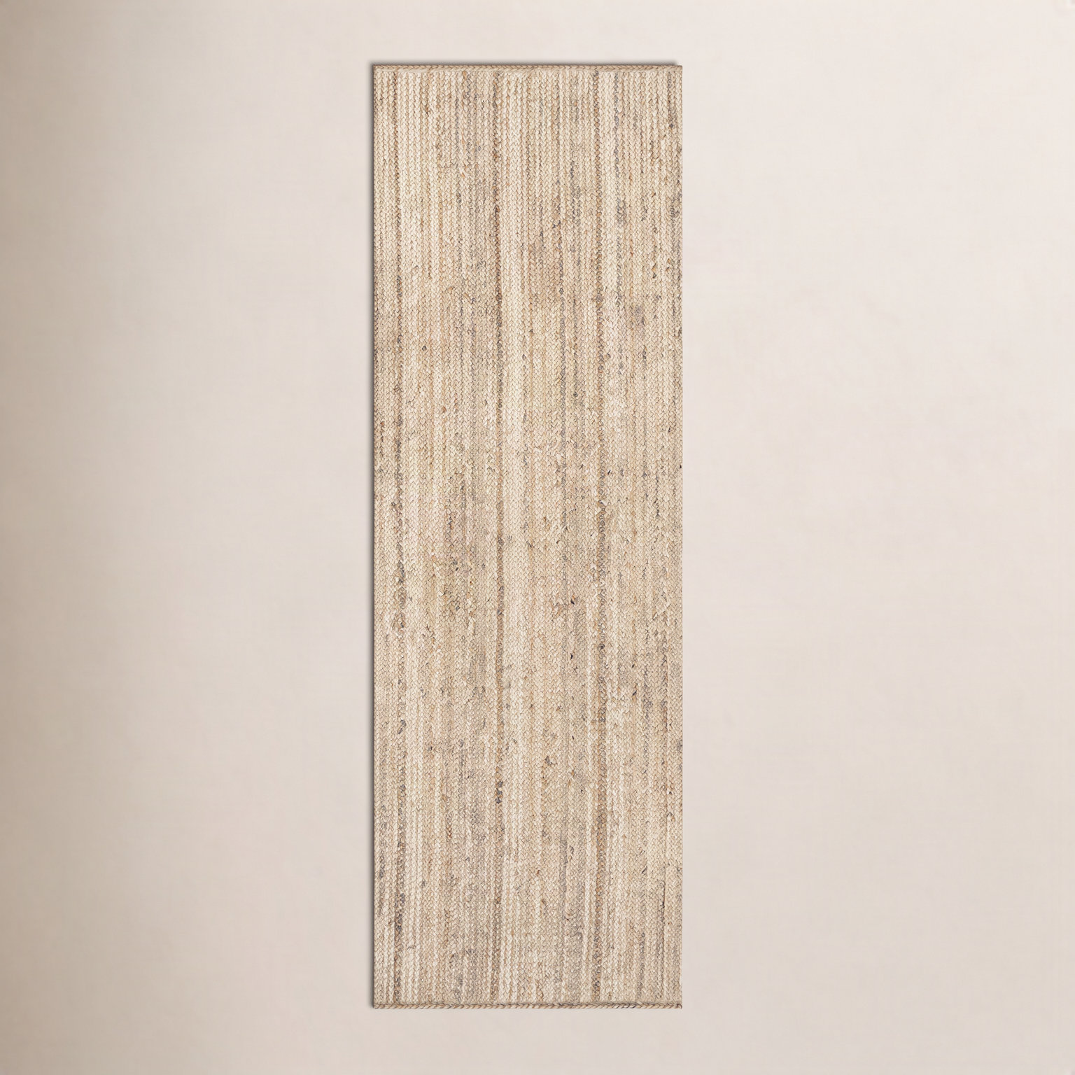 Natural Hand-Woven Jute Rug, Runner 2'6" x 6'