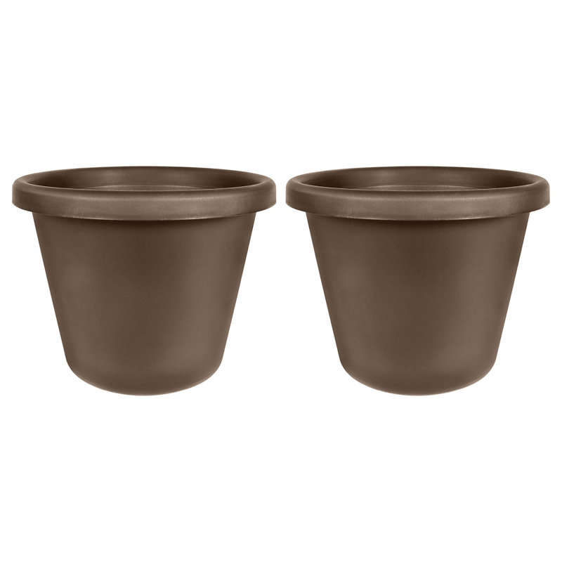 Yailen Pot Planter, 19.25" H X 24" W X 24" D, Brown